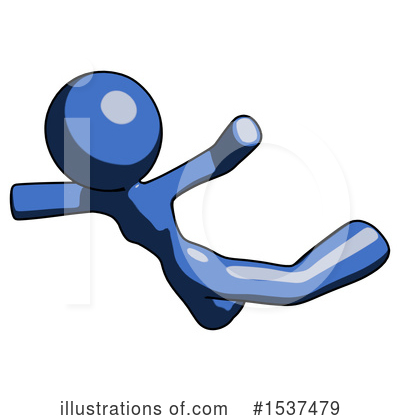 Royalty-Free (RF) Blue Design Mascot Clipart Illustration by Leo Blanchette - Stock Sample #1537479