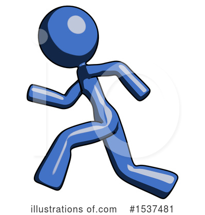 Royalty-Free (RF) Blue Design Mascot Clipart Illustration by Leo Blanchette - Stock Sample #1537481