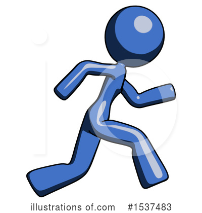Royalty-Free (RF) Blue Design Mascot Clipart Illustration by Leo Blanchette - Stock Sample #1537483