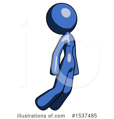 Royalty-Free (RF) Blue Design Mascot Clipart Illustration by Leo Blanchette - Stock Sample #1537485
