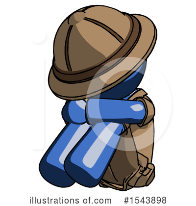 Royalty-Free (RF) Blue Design Mascot Clipart Illustration by Leo Blanchette - Stock Sample #1543898