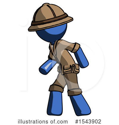 Royalty-Free (RF) Blue Design Mascot Clipart Illustration by Leo Blanchette - Stock Sample #1543902