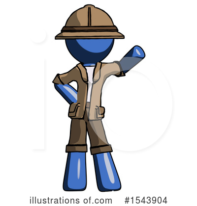 Royalty-Free (RF) Blue Design Mascot Clipart Illustration by Leo Blanchette - Stock Sample #1543904