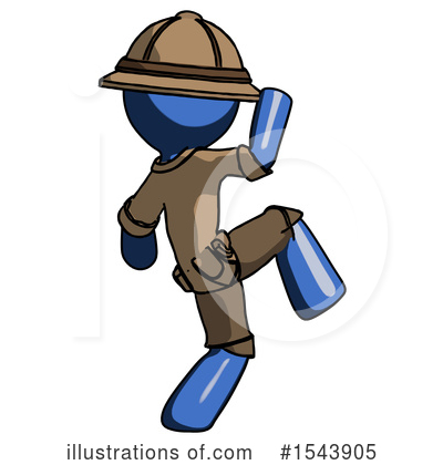 Royalty-Free (RF) Blue Design Mascot Clipart Illustration by Leo Blanchette - Stock Sample #1543905