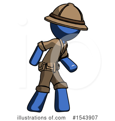 Royalty-Free (RF) Blue Design Mascot Clipart Illustration by Leo Blanchette - Stock Sample #1543907