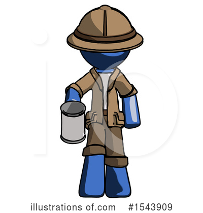 Royalty-Free (RF) Blue Design Mascot Clipart Illustration by Leo Blanchette - Stock Sample #1543909