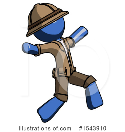 Royalty-Free (RF) Blue Design Mascot Clipart Illustration by Leo Blanchette - Stock Sample #1543910