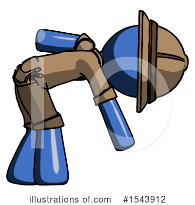 Royalty-Free (RF) Blue Design Mascot Clipart Illustration by Leo Blanchette - Stock Sample #1543912