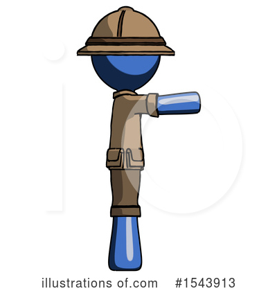 Royalty-Free (RF) Blue Design Mascot Clipart Illustration by Leo Blanchette - Stock Sample #1543913