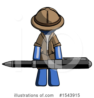 Royalty-Free (RF) Blue Design Mascot Clipart Illustration by Leo Blanchette - Stock Sample #1543915