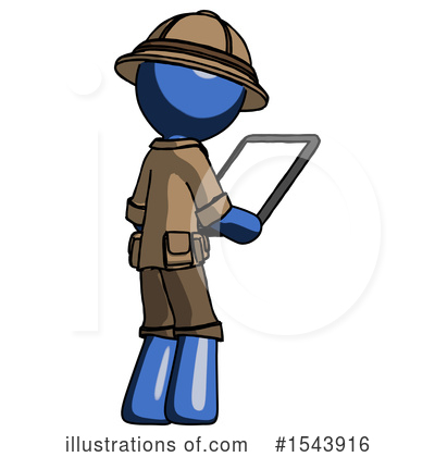 Royalty-Free (RF) Blue Design Mascot Clipart Illustration by Leo Blanchette - Stock Sample #1543916