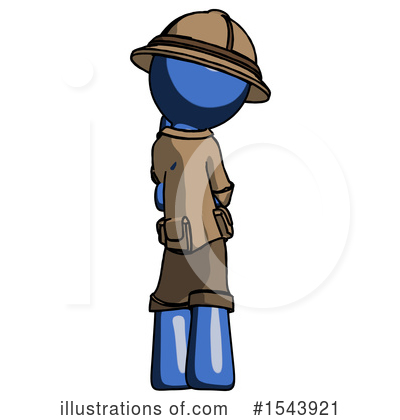 Royalty-Free (RF) Blue Design Mascot Clipart Illustration by Leo Blanchette - Stock Sample #1543921