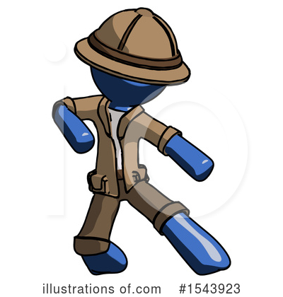 Royalty-Free (RF) Blue Design Mascot Clipart Illustration by Leo Blanchette - Stock Sample #1543923