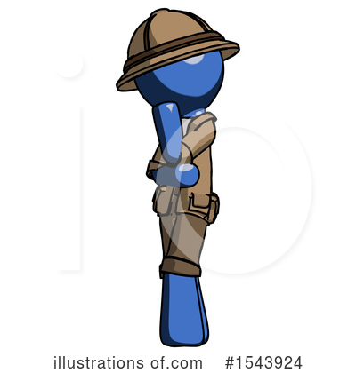 Royalty-Free (RF) Blue Design Mascot Clipart Illustration by Leo Blanchette - Stock Sample #1543924