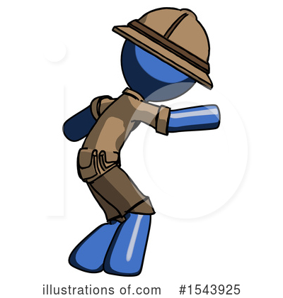Royalty-Free (RF) Blue Design Mascot Clipart Illustration by Leo Blanchette - Stock Sample #1543925