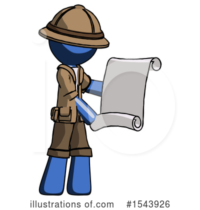 Royalty-Free (RF) Blue Design Mascot Clipart Illustration by Leo Blanchette - Stock Sample #1543926