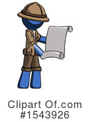 Blue Design Mascot Clipart #1543926 by Leo Blanchette