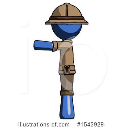 Royalty-Free (RF) Blue Design Mascot Clipart Illustration by Leo Blanchette - Stock Sample #1543929