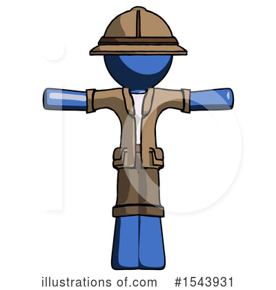Royalty-Free (RF) Blue Design Mascot Clipart Illustration by Leo Blanchette - Stock Sample #1543931