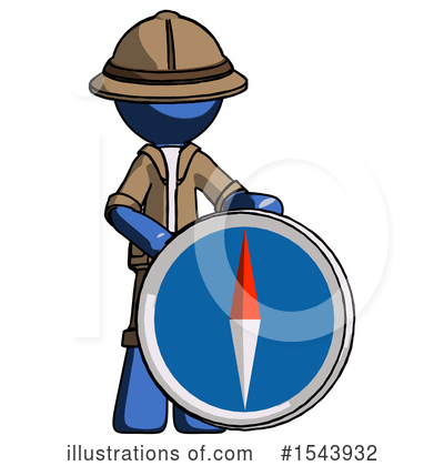 Royalty-Free (RF) Blue Design Mascot Clipart Illustration by Leo Blanchette - Stock Sample #1543932