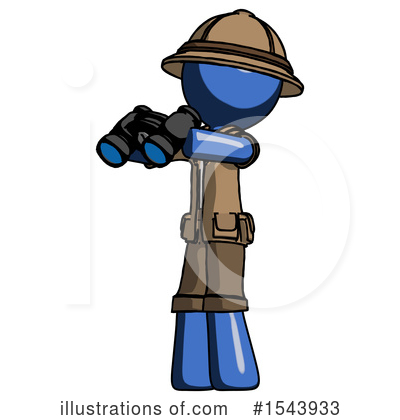 Royalty-Free (RF) Blue Design Mascot Clipart Illustration by Leo Blanchette - Stock Sample #1543933
