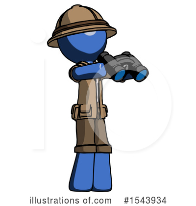 Royalty-Free (RF) Blue Design Mascot Clipart Illustration by Leo Blanchette - Stock Sample #1543934
