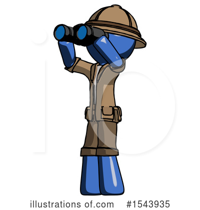Royalty-Free (RF) Blue Design Mascot Clipart Illustration by Leo Blanchette - Stock Sample #1543935
