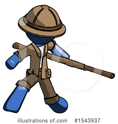 Royalty-Free (RF) Blue Design Mascot Clipart Illustration by Leo Blanchette - Stock Sample #1543937