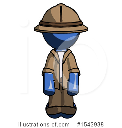 Royalty-Free (RF) Blue Design Mascot Clipart Illustration by Leo Blanchette - Stock Sample #1543938