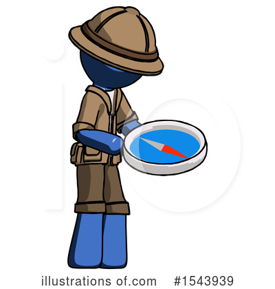 Royalty-Free (RF) Blue Design Mascot Clipart Illustration by Leo Blanchette - Stock Sample #1543939