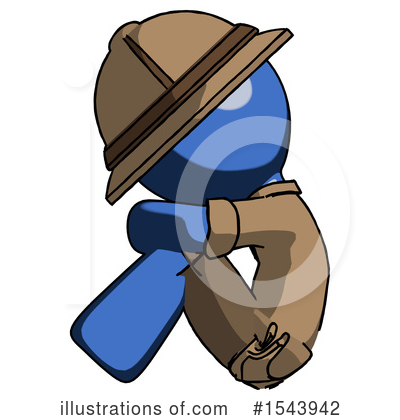 Royalty-Free (RF) Blue Design Mascot Clipart Illustration by Leo Blanchette - Stock Sample #1543942
