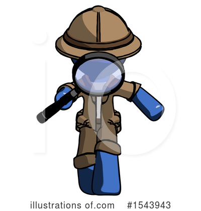 Royalty-Free (RF) Blue Design Mascot Clipart Illustration by Leo Blanchette - Stock Sample #1543943