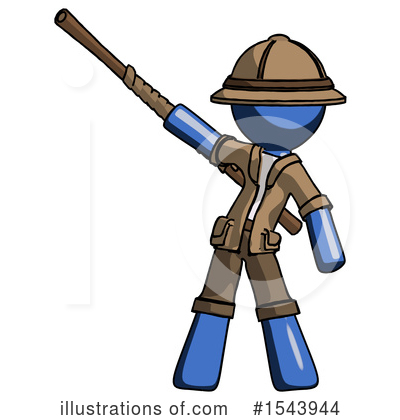 Royalty-Free (RF) Blue Design Mascot Clipart Illustration by Leo Blanchette - Stock Sample #1543944
