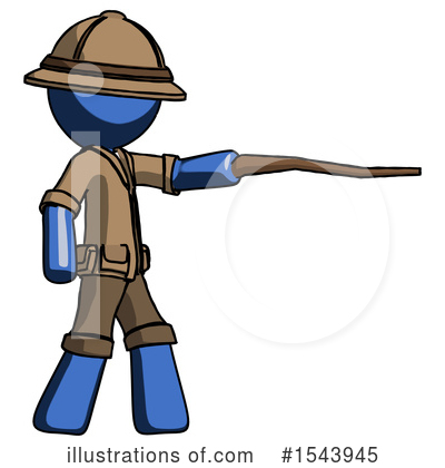 Royalty-Free (RF) Blue Design Mascot Clipart Illustration by Leo Blanchette - Stock Sample #1543945