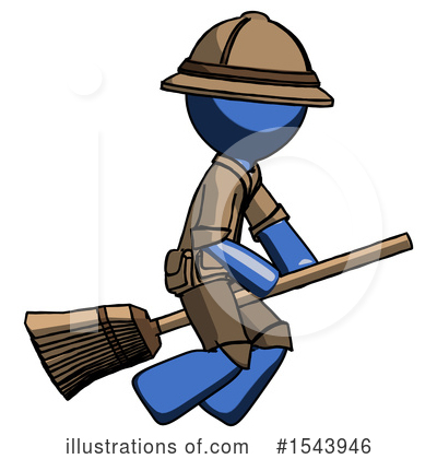 Royalty-Free (RF) Blue Design Mascot Clipart Illustration by Leo Blanchette - Stock Sample #1543946