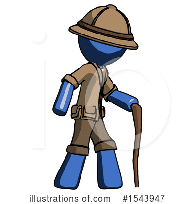 Royalty-Free (RF) Blue Design Mascot Clipart Illustration by Leo Blanchette - Stock Sample #1543947