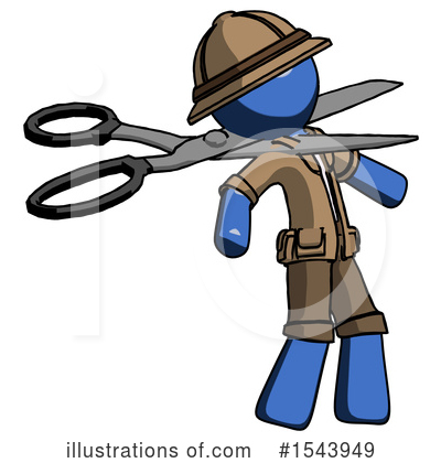 Royalty-Free (RF) Blue Design Mascot Clipart Illustration by Leo Blanchette - Stock Sample #1543949