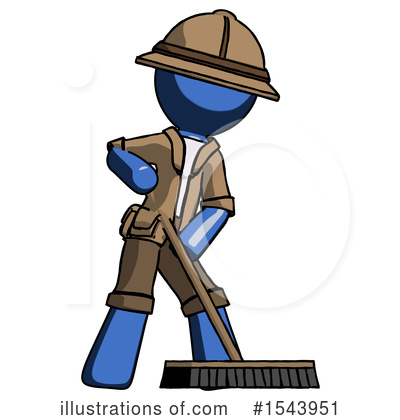 Royalty-Free (RF) Blue Design Mascot Clipart Illustration by Leo Blanchette - Stock Sample #1543951
