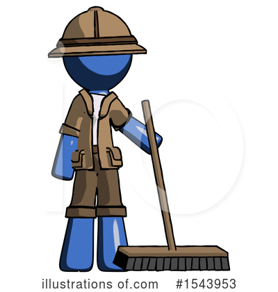 Royalty-Free (RF) Blue Design Mascot Clipart Illustration by Leo Blanchette - Stock Sample #1543953