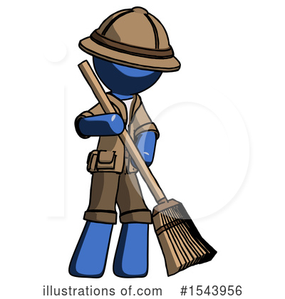 Royalty-Free (RF) Blue Design Mascot Clipart Illustration by Leo Blanchette - Stock Sample #1543956