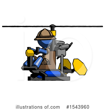 Royalty-Free (RF) Blue Design Mascot Clipart Illustration by Leo Blanchette - Stock Sample #1543960