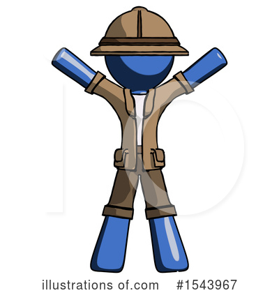 Royalty-Free (RF) Blue Design Mascot Clipart Illustration by Leo Blanchette - Stock Sample #1543967