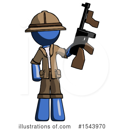Royalty-Free (RF) Blue Design Mascot Clipart Illustration by Leo Blanchette - Stock Sample #1543970