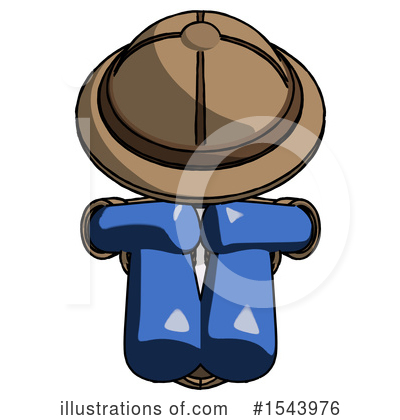 Royalty-Free (RF) Blue Design Mascot Clipart Illustration by Leo Blanchette - Stock Sample #1543976