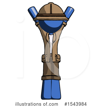 Royalty-Free (RF) Blue Design Mascot Clipart Illustration by Leo Blanchette - Stock Sample #1543984