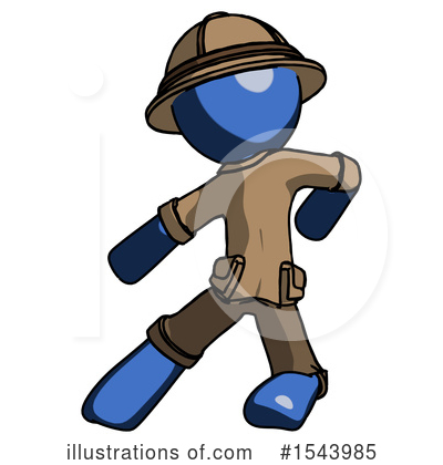 Royalty-Free (RF) Blue Design Mascot Clipart Illustration by Leo Blanchette - Stock Sample #1543985