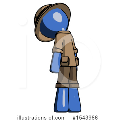 Royalty-Free (RF) Blue Design Mascot Clipart Illustration by Leo Blanchette - Stock Sample #1543986