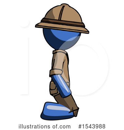 Royalty-Free (RF) Blue Design Mascot Clipart Illustration by Leo Blanchette - Stock Sample #1543988