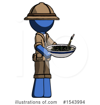 Royalty-Free (RF) Blue Design Mascot Clipart Illustration by Leo Blanchette - Stock Sample #1543994