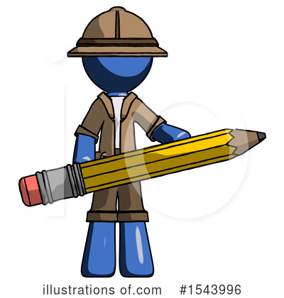 Royalty-Free (RF) Blue Design Mascot Clipart Illustration by Leo Blanchette - Stock Sample #1543996
